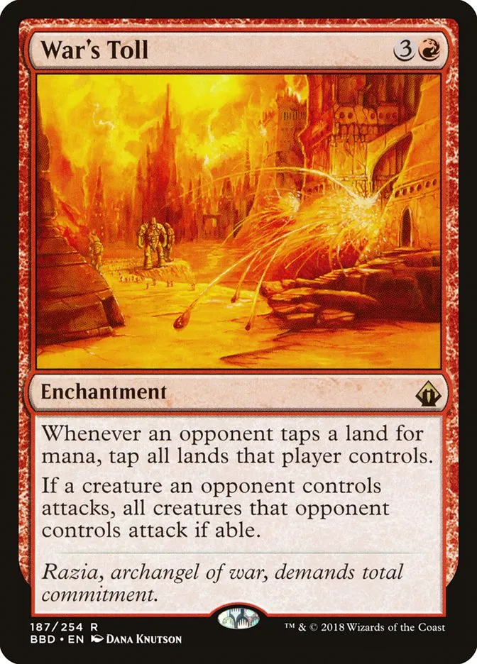 2018 Battlebond War's Toll #187 rare card image
