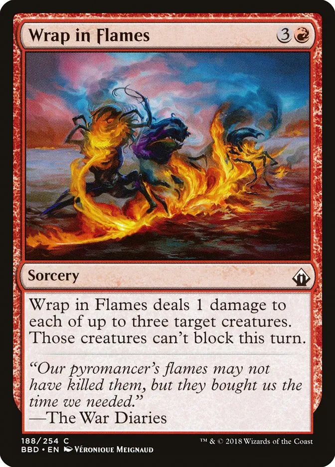 2018 Battlebond Wrap in Flames common #188 common card image