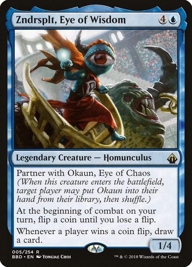 2018 Battlebond Zndrsplt, Eye of Wisdom #5 rare card image