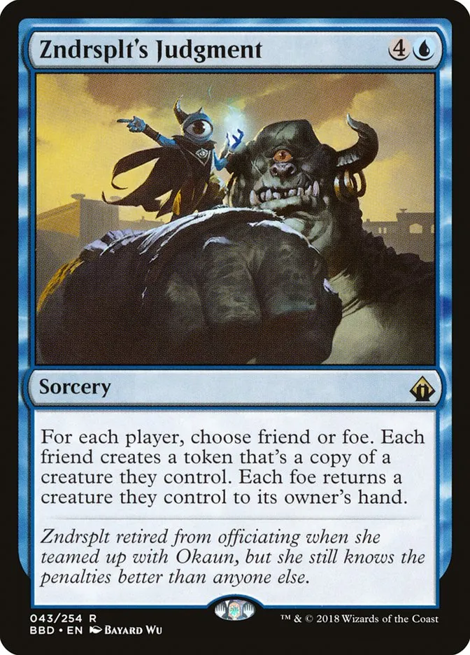 2018 Battlebond Zndrsplt's Judgment rare #43 rare card image