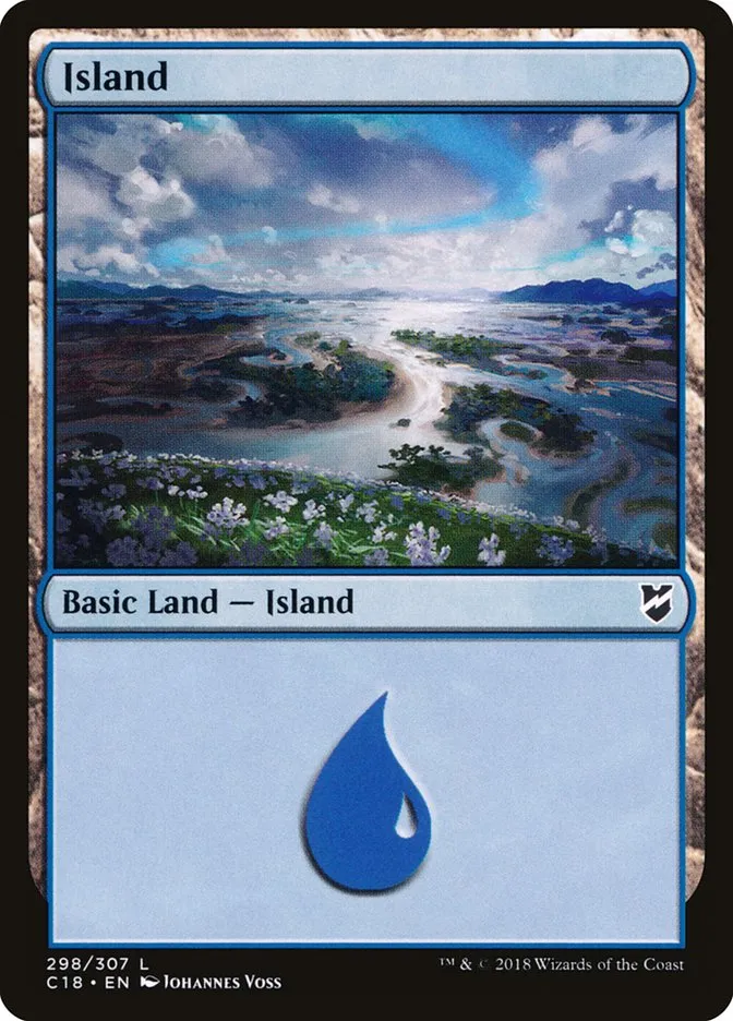 2018 Commander 2018 Island common #298 common card image
