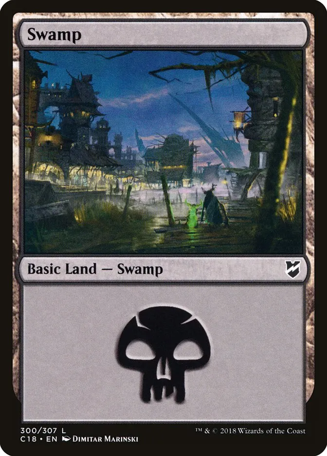 2018 Commander 2018 Swamp common #300 common card image