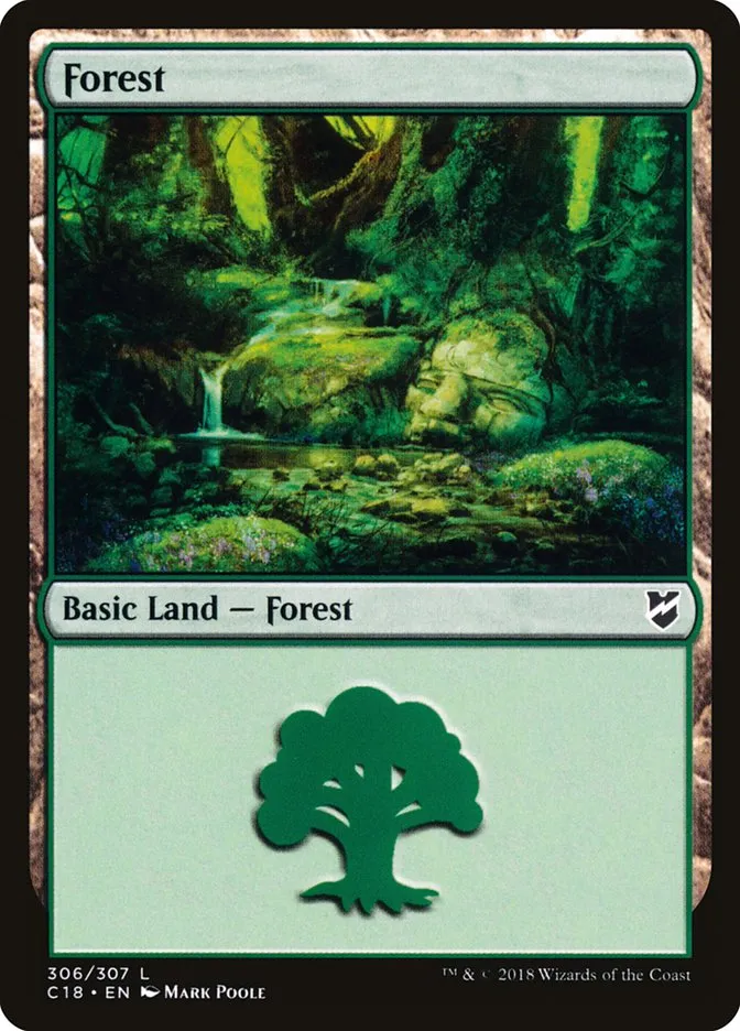 2018 Commander 2018 Forest common #306 common card image