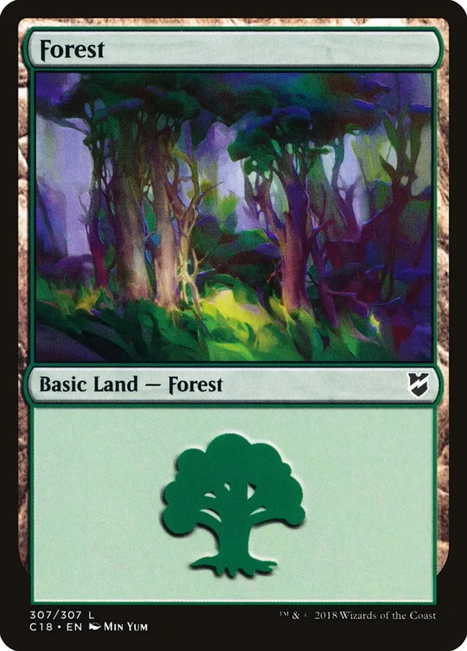 2018 Commander 2018 Forest common #307 common card image