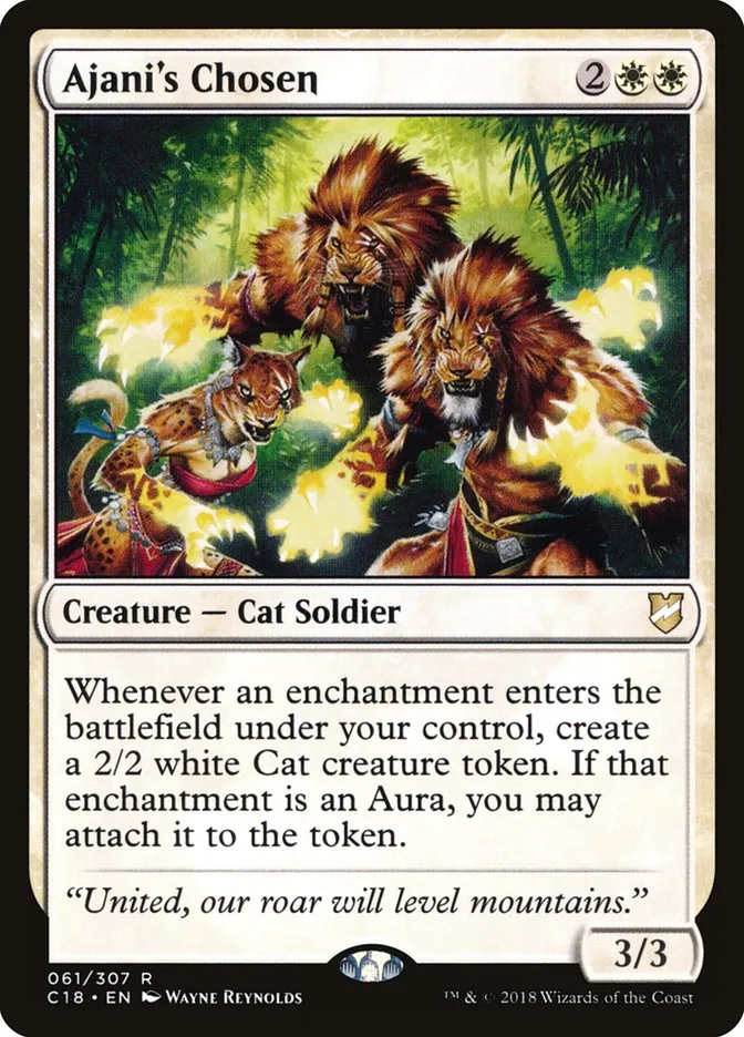 2018 Commander 2018 Ajani's Chosen #61 rare card image