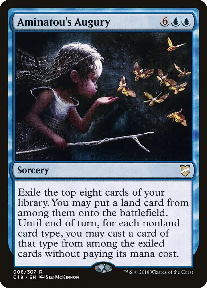 2018 Commander 2018 Aminatou's Augury #6 rare card image
