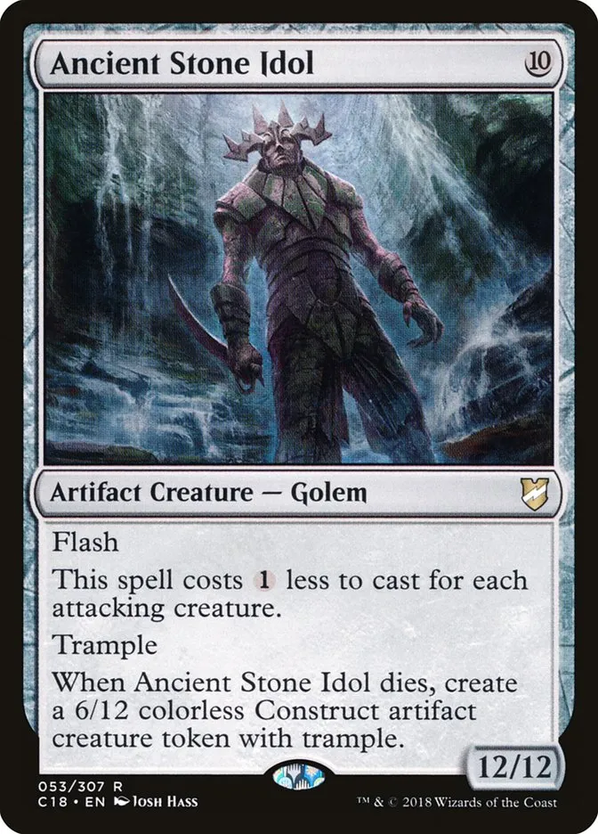 2018 Commander 2018 Ancient Stone Idol #53 rare card image