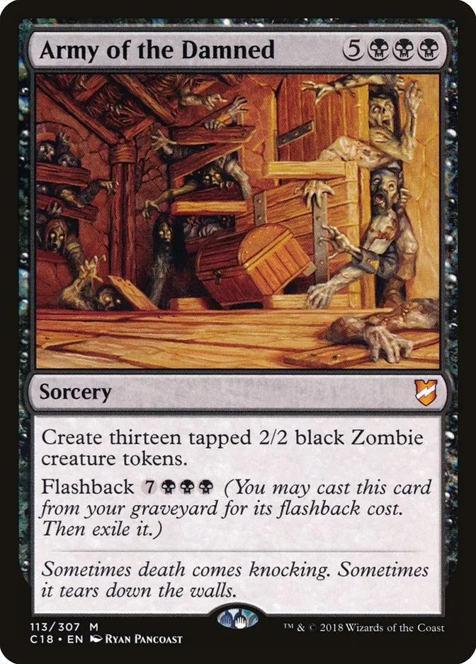 2018 Commander 2018 Army of the Damned #113 mythic card image