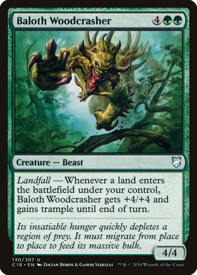 2018 Commander 2018 Baloth Woodcrasher uncommon #130 uncommon card image