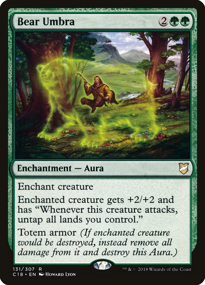 2018 Commander 2018 Bear Umbra rare #131 rare card image