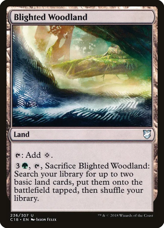 2018 Commander 2018 Blighted Woodland uncommon #236 uncommon card image
