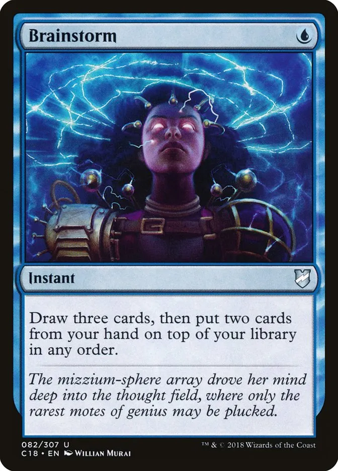 2018 Commander 2018 Brainstorm uncommon #82 uncommon card image