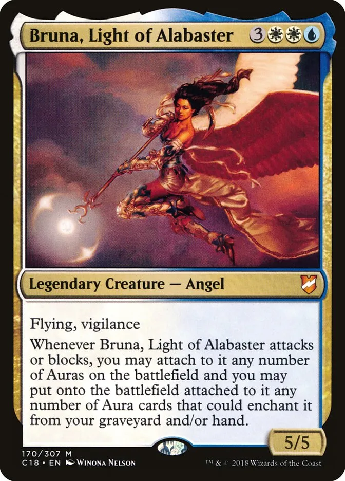 2018 Commander 2018 Bruna, Light of Alabaster #170 mythic card image