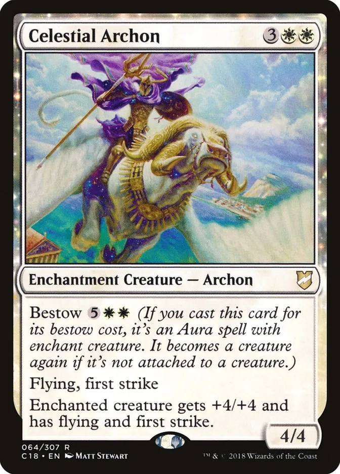 2018 Commander 2018 Celestial Archon rare #64 rare card image