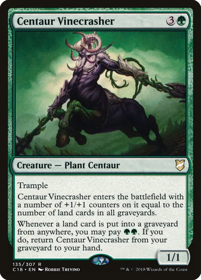2018 Commander 2018 Centaur Vinecrasher rare #135 rare card image