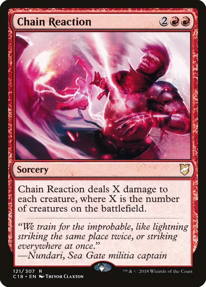 2018 Commander 2018 Chain Reaction rare #121 rare card image