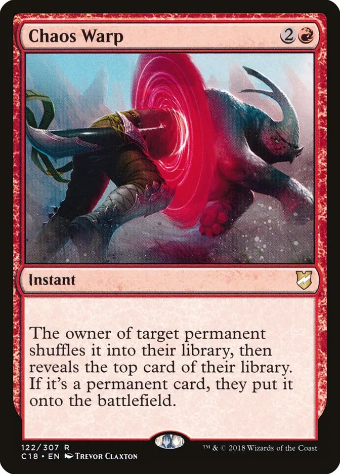 2018 Commander 2018 Chaos Warp #122 rare card image