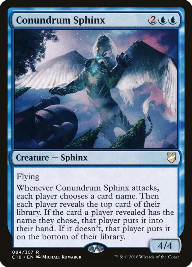 2018 Commander 2018 Conundrum Sphinx rare #84 rare card image