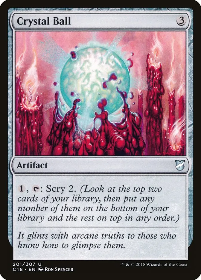 2018 Commander 2018 Crystal Ball uncommon #201 uncommon card image