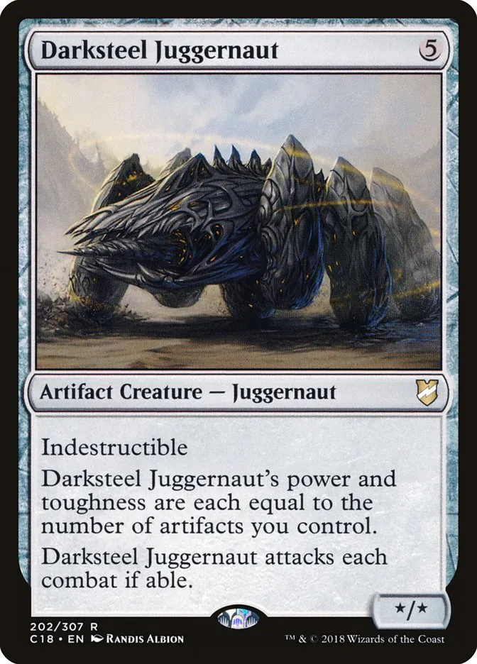 2018 Commander 2018 Darksteel Juggernaut #202 rare card image