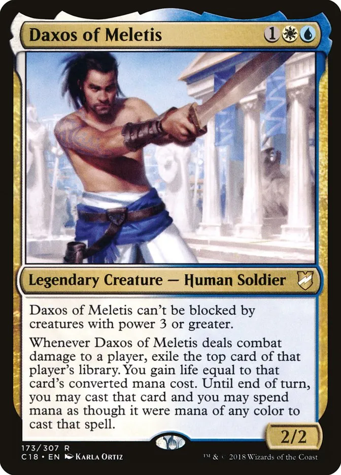 2018 Commander 2018 Daxos of Meletis #173 rare card image