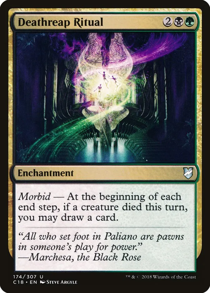 2018 Commander 2018 Deathreap Ritual uncommon #174 uncommon card image