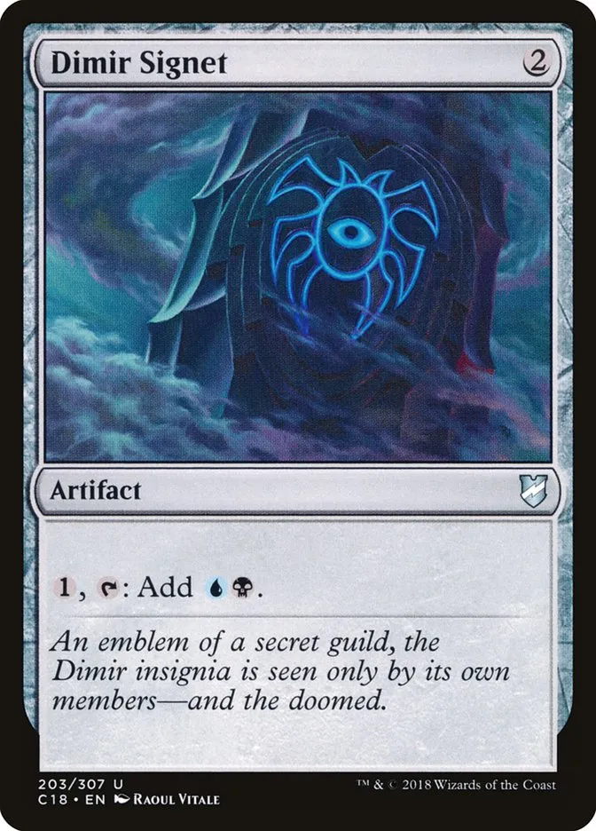 2018 Commander 2018 Dimir Signet uncommon #203 uncommon card image