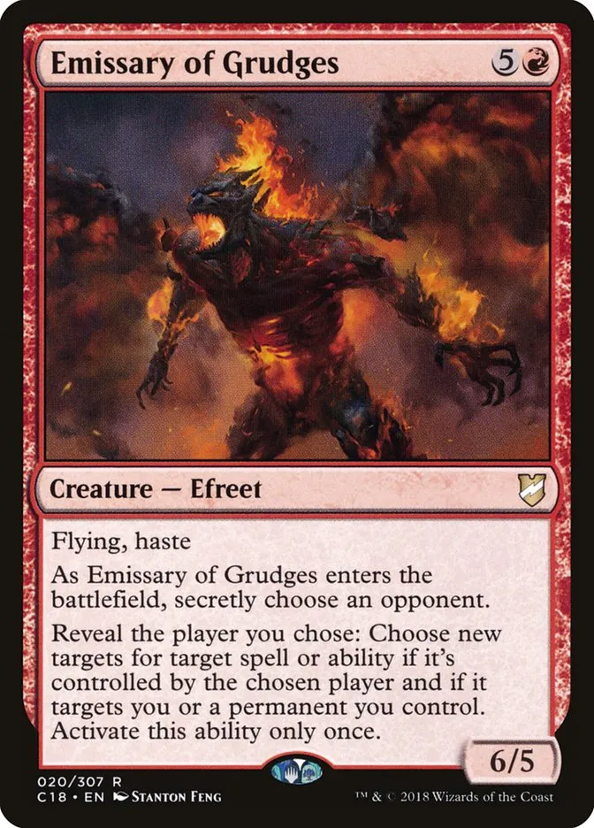 2018 Commander 2018 Emissary of Grudges #20 rare card image