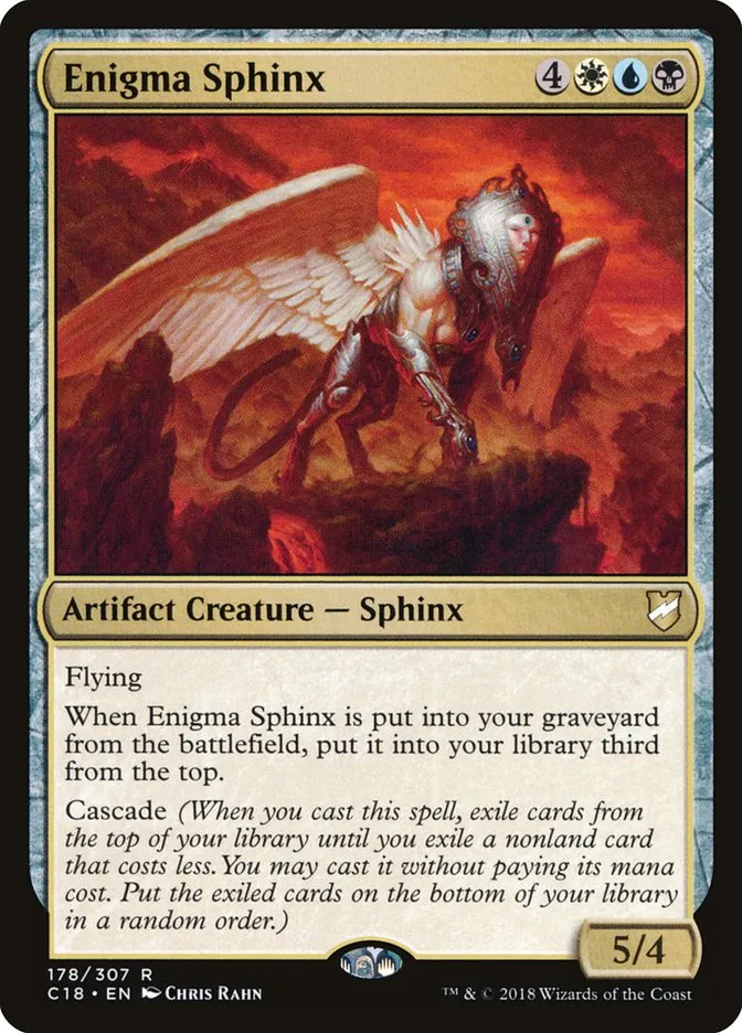 2018 Commander 2018 Enigma Sphinx rare #178 rare card image