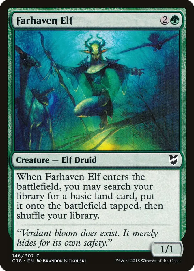 2018 Commander 2018 Farhaven Elf common #146 common card image