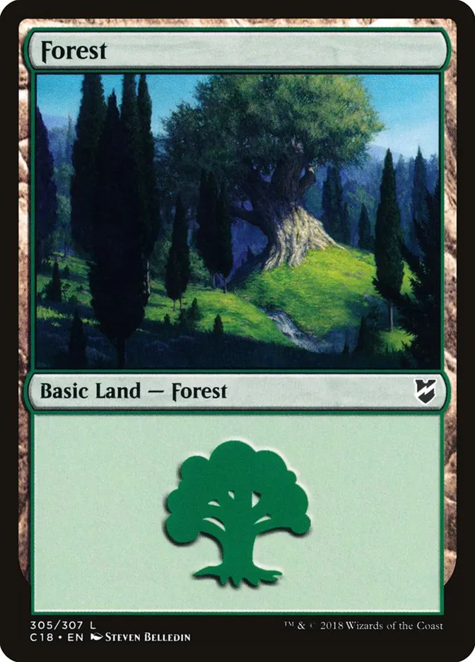 2018 Commander 2018 Forest common #305 common card image