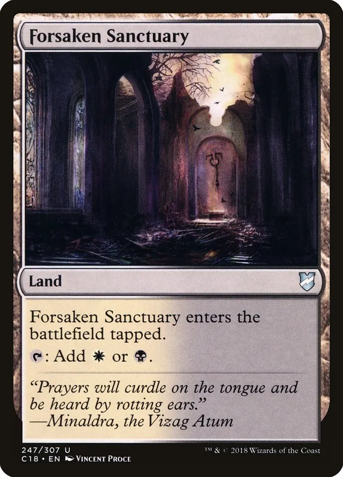 2018 Commander 2018 Forsaken Sanctuary #247 uncommon card image
