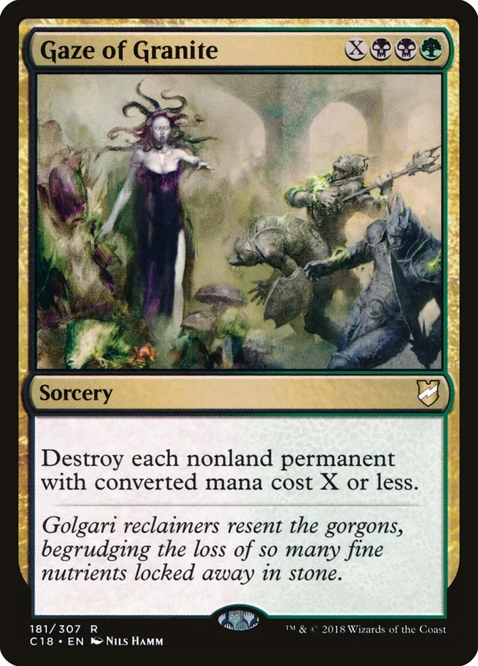 2018 Commander 2018 Gaze of Granite #181 rare card image