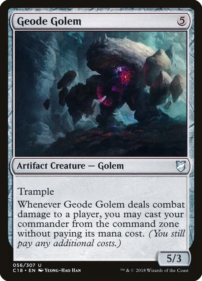 2018 Commander 2018 Geode Golem uncommon #56 uncommon card image