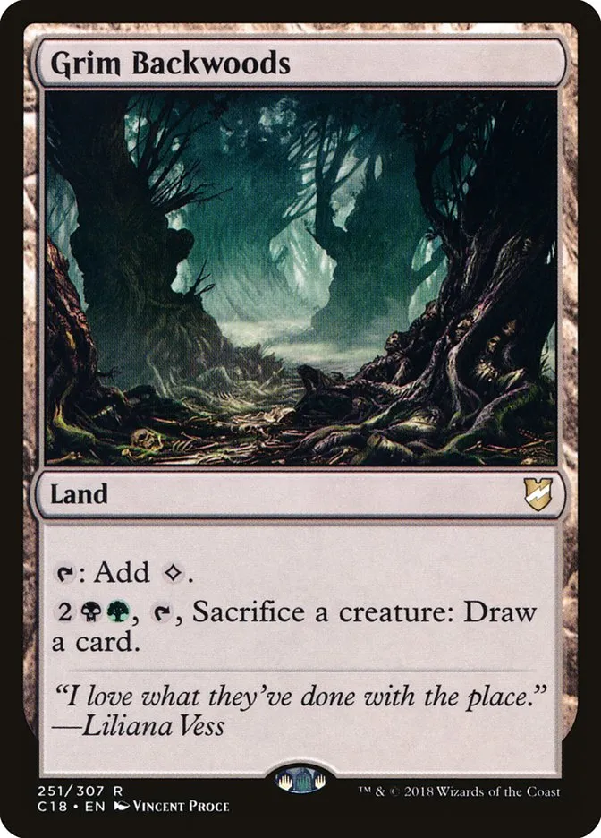 2018 Commander 2018 Grim Backwoods rare #251 rare card image