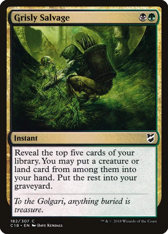 2018 Commander 2018 Grisly Salvage common #182 common card image