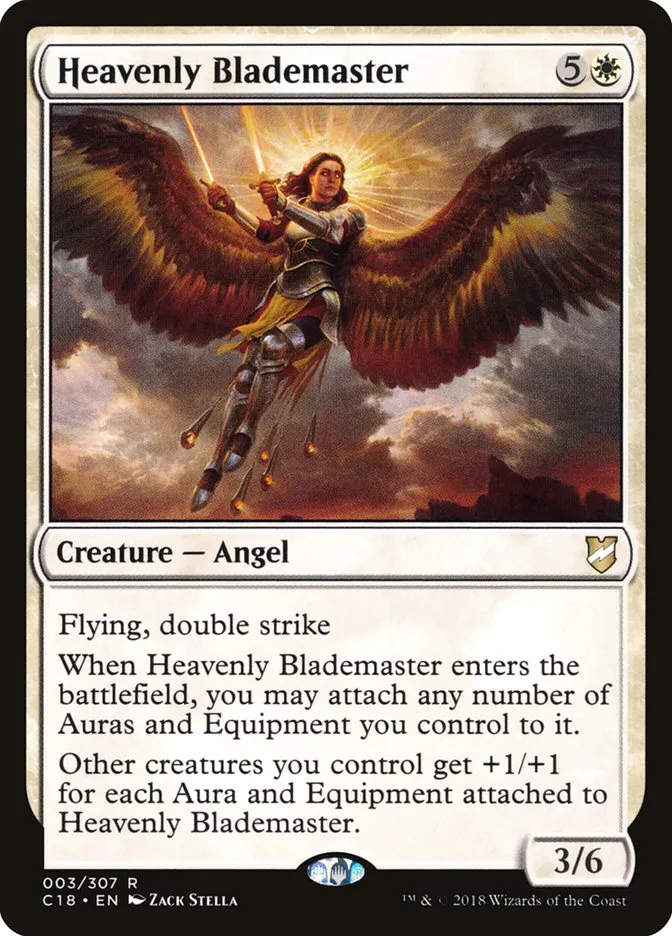 2018 Commander 2018 Heavenly Blademaster #3 rare card image