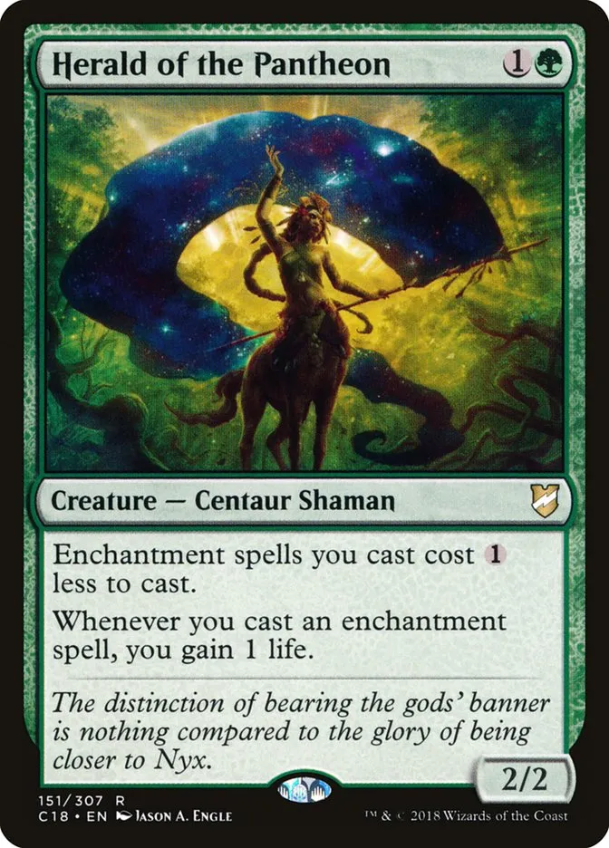 2018 Commander 2018 Herald of the Pantheon #151 rare card image