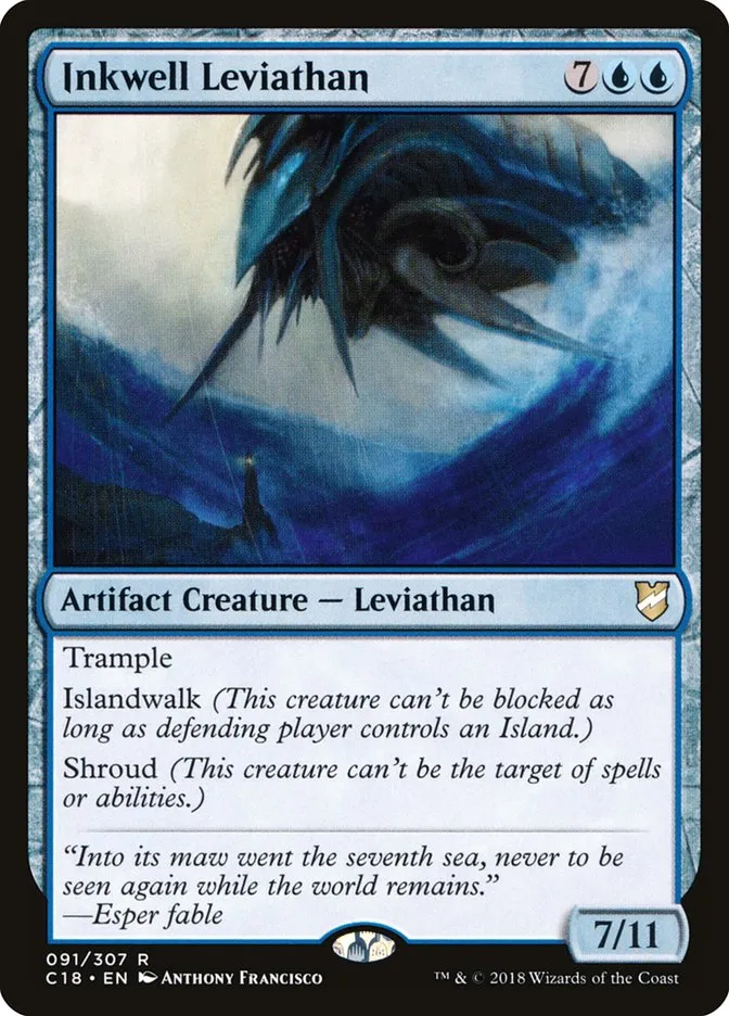 2018 Commander 2018 Inkwell Leviathan rare #91 rare card image