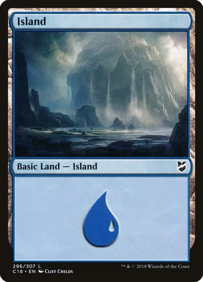 2018 Commander 2018 Island common #296 common card image