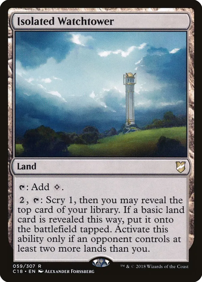 2018 Commander 2018 Isolated Watchtower #59 rare card image