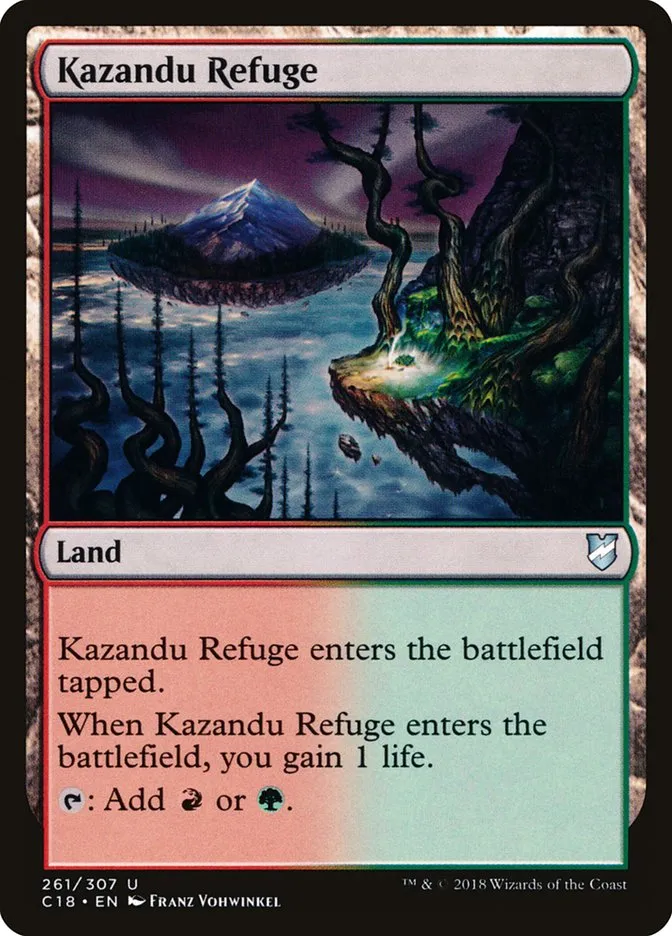 2018 Commander 2018 Kazandu Refuge #261 uncommon card image