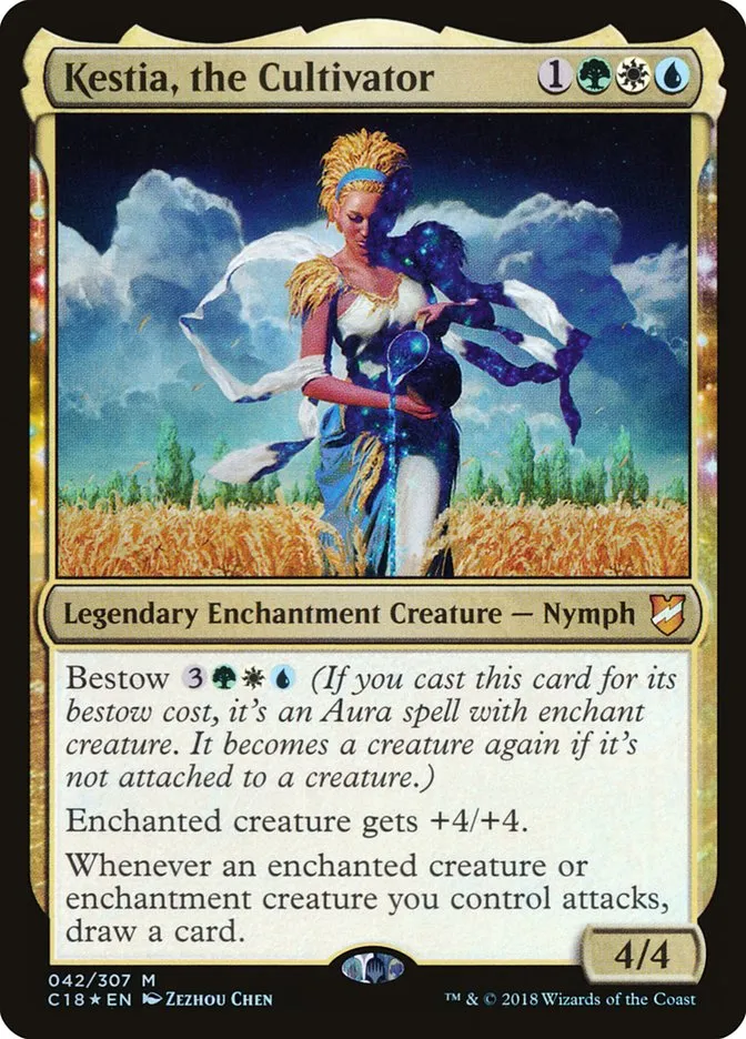 2018 Commander 2018 Kestia, the Cultivator #42 mythic card image