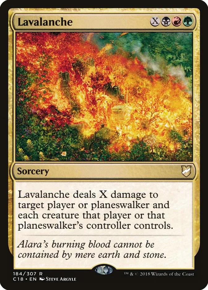 2018 Commander 2018 Lavalanche rare #184 rare card image