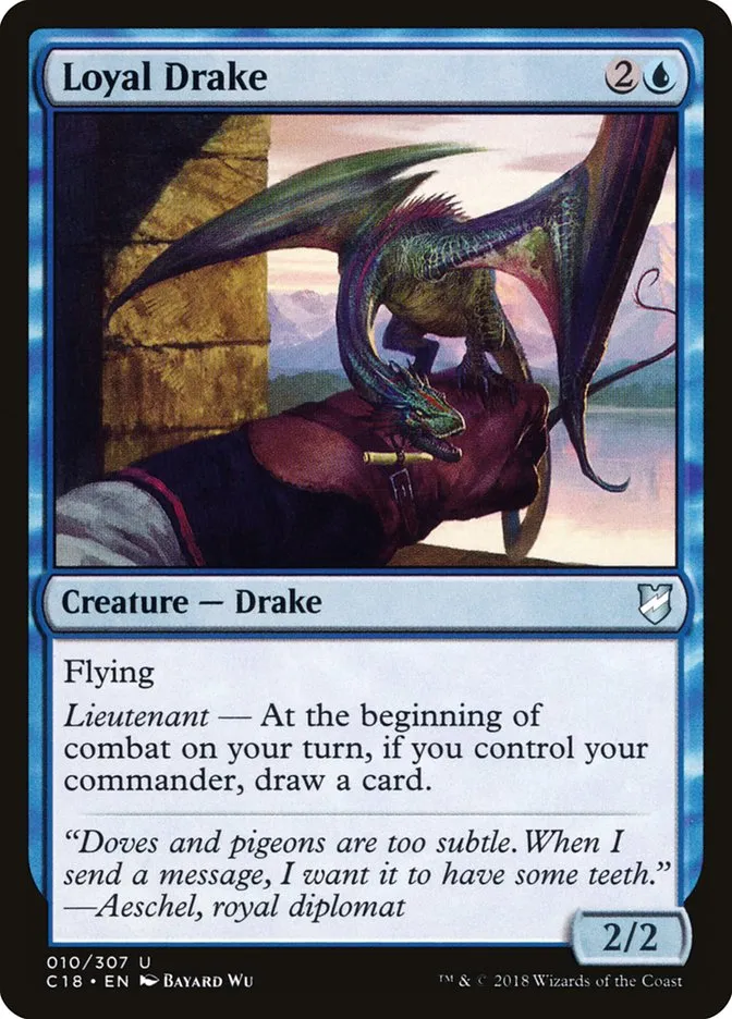 2018 Commander 2018 Loyal Drake uncommon #10 uncommon card image