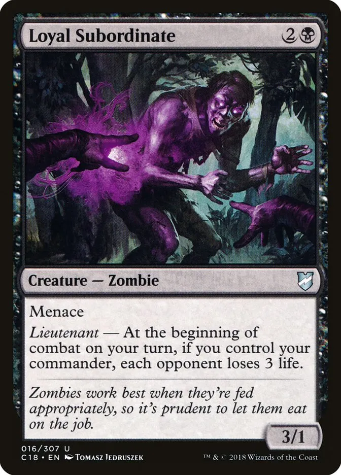 2018 Commander 2018 Loyal Subordinate uncommon #16 uncommon card image