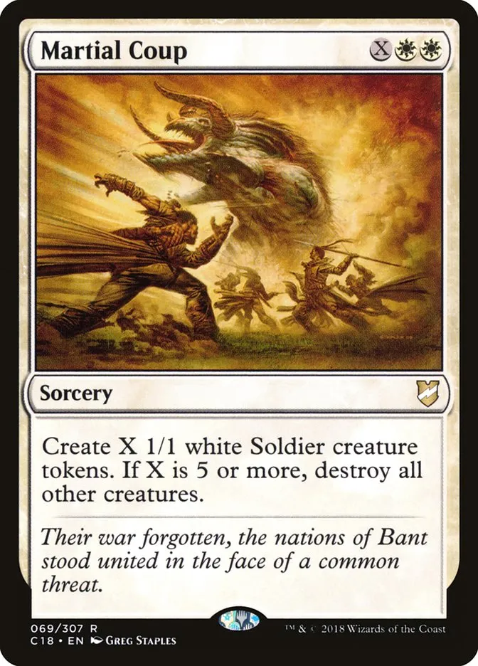 2018 Commander 2018 Martial Coup rare #69 rare card image