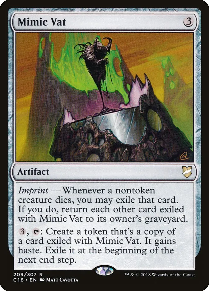 2018 Commander 2018 Mimic Vat rare #209 rare card image