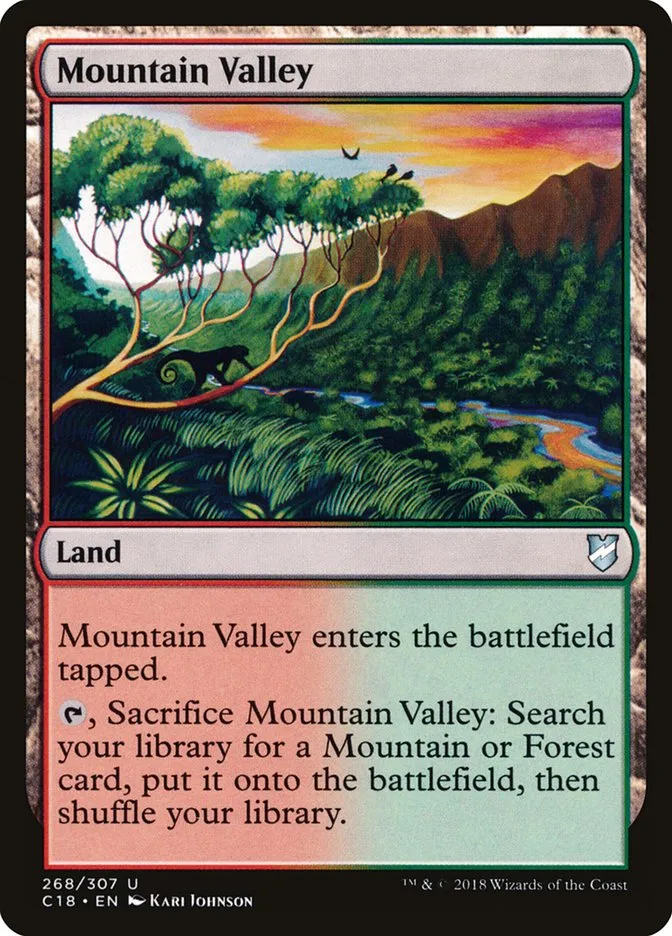 2018 Commander 2018 Mountain Valley uncommon #268 uncommon card image
