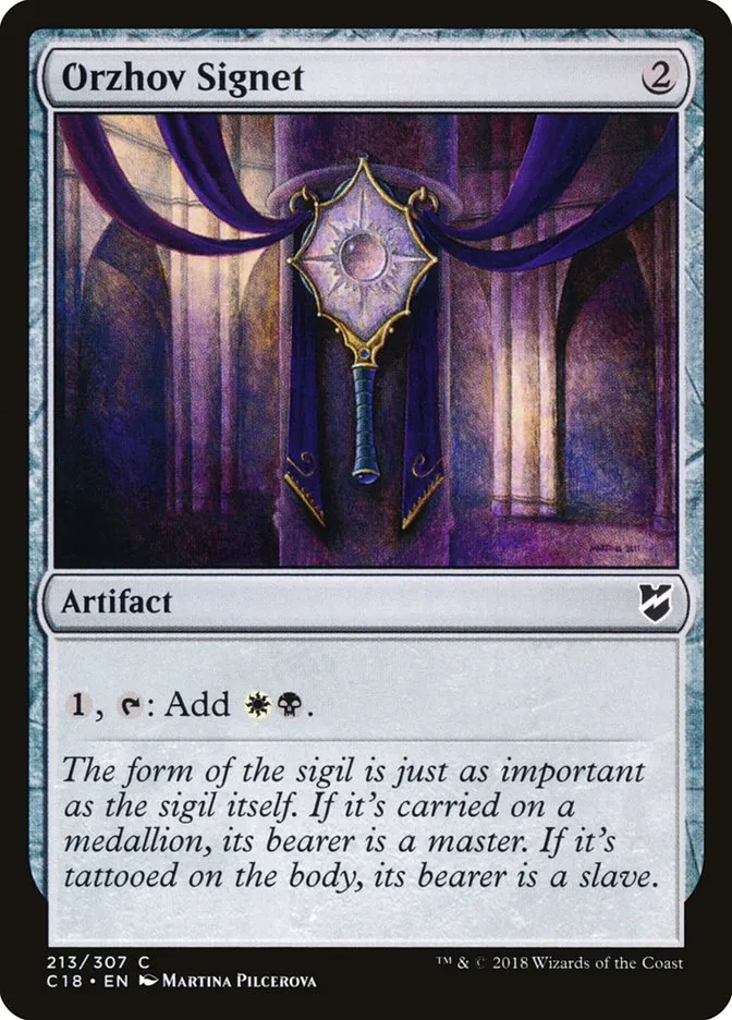 2018 Commander 2018 Orzhov Signet #213 common card image